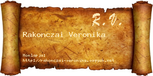 Rakonczai Veronika névjegykártya