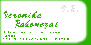 veronika rakonczai business card